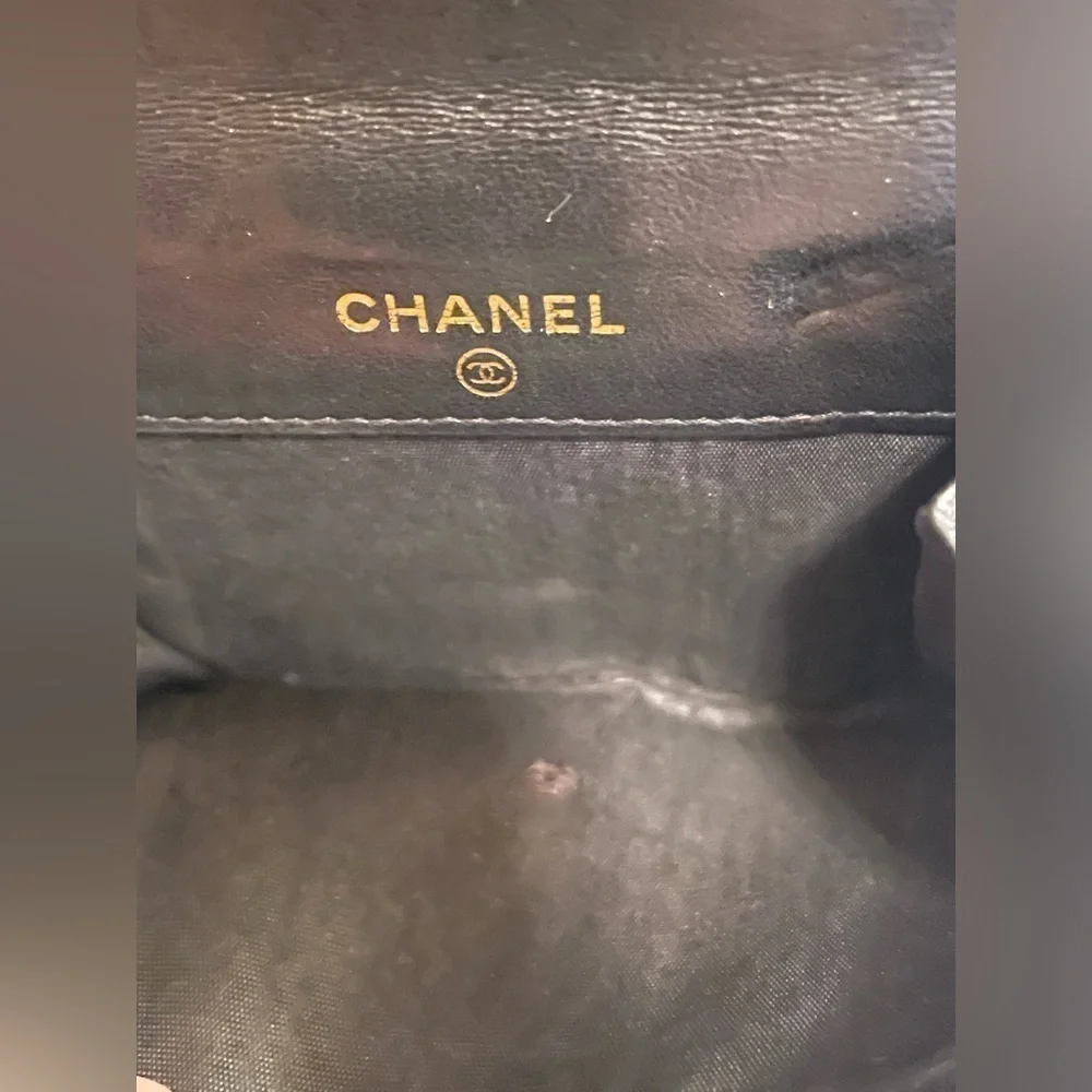 Chanel Black Caviar Timeless CC Compact Wallet